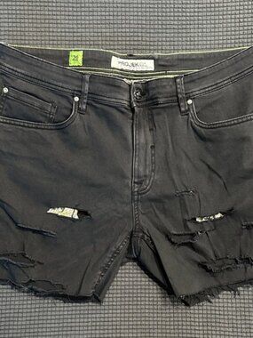 LIMITED TIME $5 ITEM!! PROJEK RAW Men's Distressed Black Jean Shorts